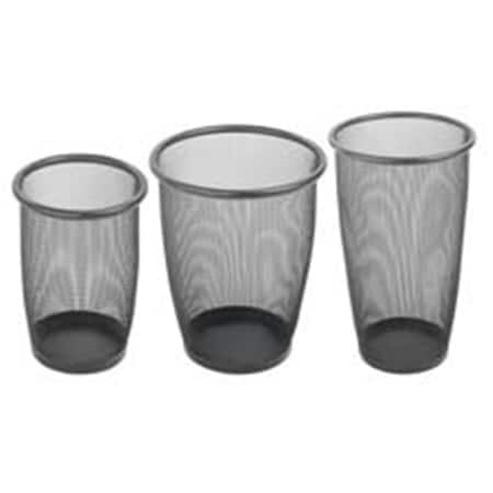 Pinpoint Steel Mesh Wastebasket- 9 Gallon- 13-.50in.x19-.50in.- Black PI2655339